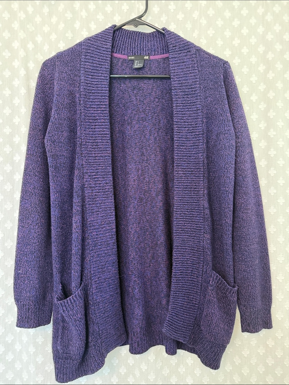 H&M Basic Cozy Purple Open-Front Women's Cardigan Sweater